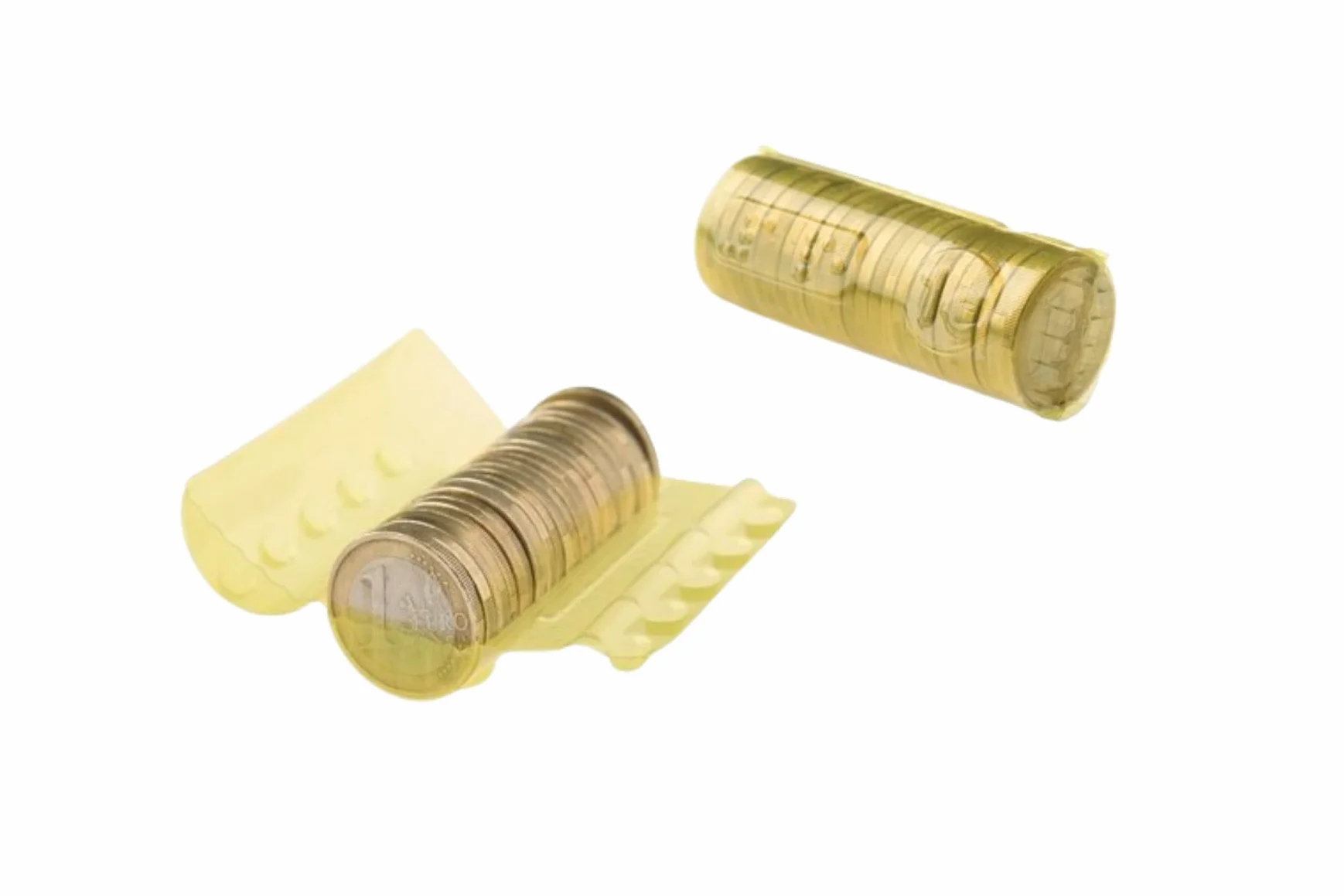 Pack Blister Monedas 100 Unidades Euros y Centimos Cartucho Guarda Monedas 1€