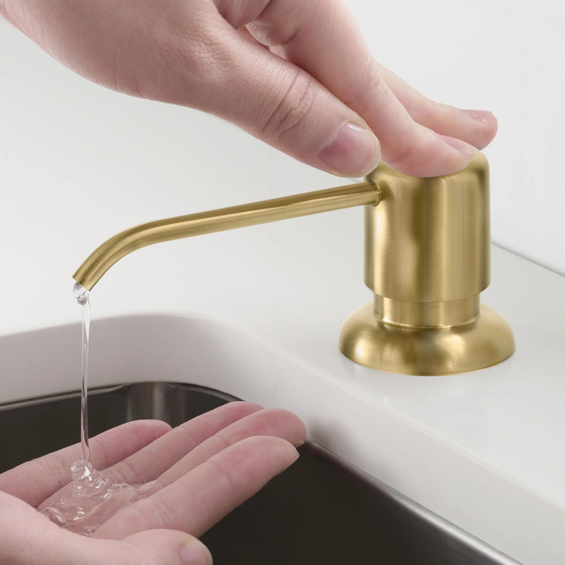 Kraus KSD-53BB Dispensador de jabón y loción para Cocina, latón Cepillado