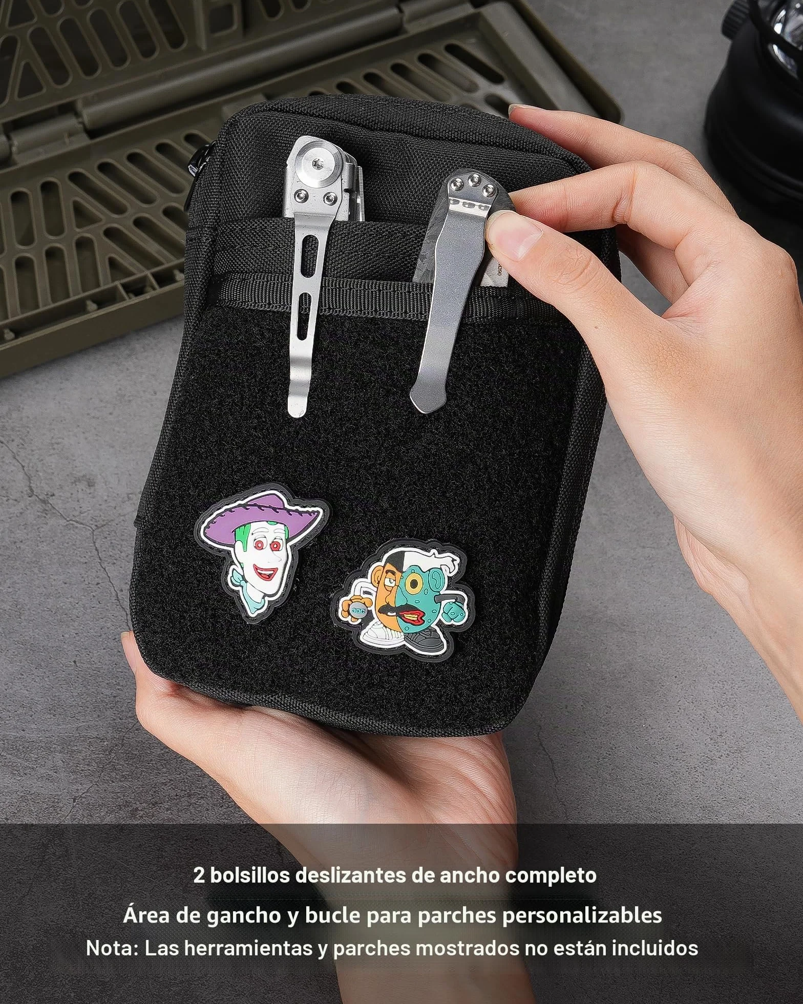 VIPERADE VE32 EDC Bolsa, Bolsa EDC con Cierrede Lazo, Bolsa Táctica, Organizador de Bolsillo Bolsa EDC, Bolsa Multiherramienta para Exteriores para Camping/Bushcraft/Viajes/Senderismo