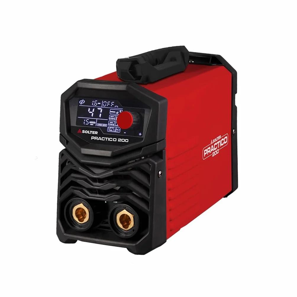 Solter PRACTICO 200 LD – Inverter de Soldadura Profesional MMA/LIFT TIG 200A | Función Pulsada | 230V | Electrodos Ø2,5-4mm | Compacto, Seguro y Potente | Ciclo 30% a 200A