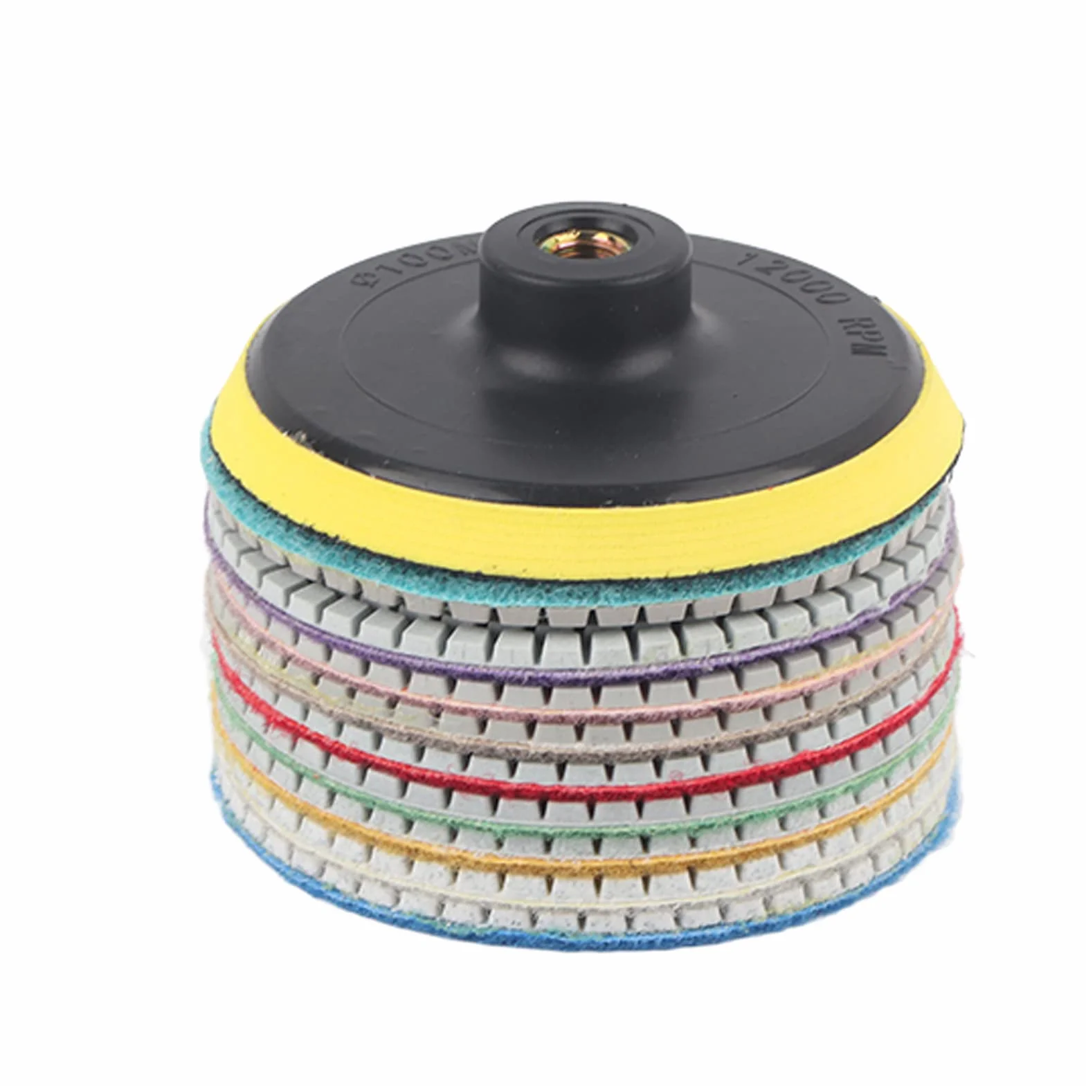 Juego de muelas de copa de pulido de diamante, herramienta de disco redondo de 10 piezas, 100 mm, alta resistencia al desgaste, pulido de piedra, pulido para mármol, granito,