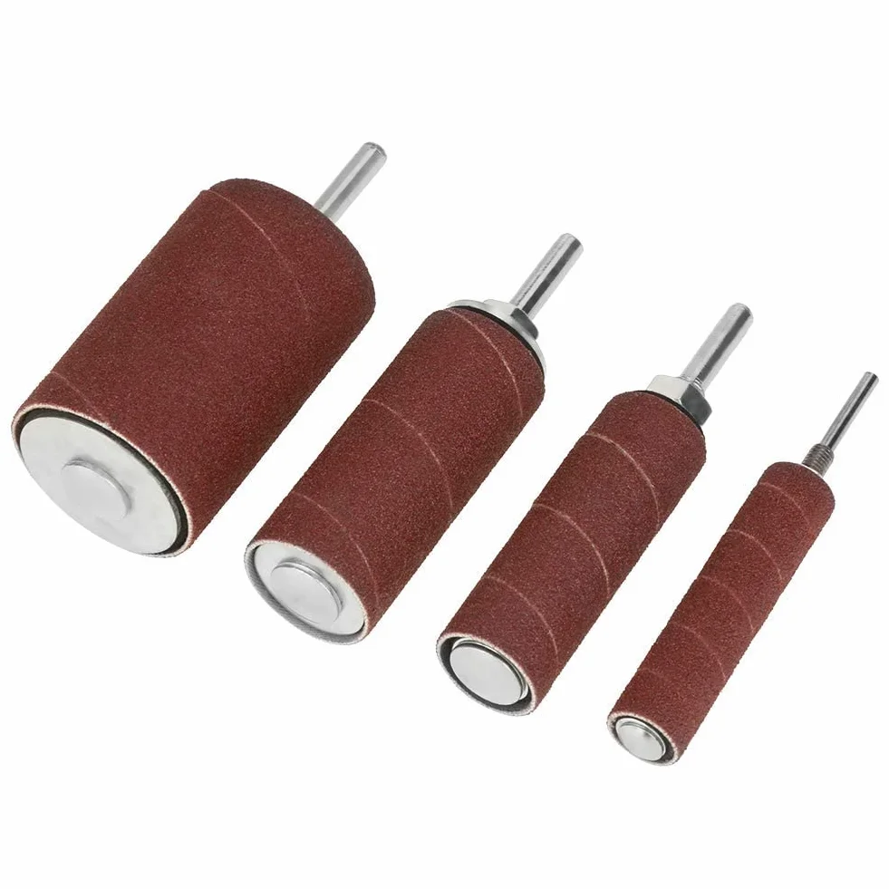 Juego de lijadoras de tambor, 20 piezas de accesorios de lijado que incluyen 16 fundas para bandas de lijado de uñas y 4 mandriles de tambor para mejoras en el hogar/bricolaje/carpintería