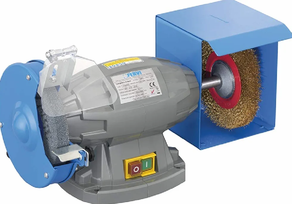 Fervi S510 - Amoladora combinada de banco con muela y cepillo