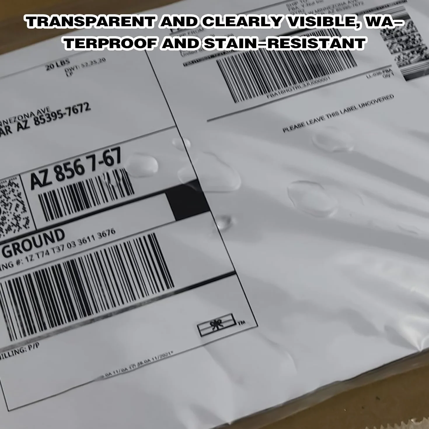 Fundas transparentes para envío, Fundas autoadhesivas para papel de acompañamiento, Fundas para documentos transparentes autoadhesivas, Ideales para envolver medios impresos o textiles, 25 unidades