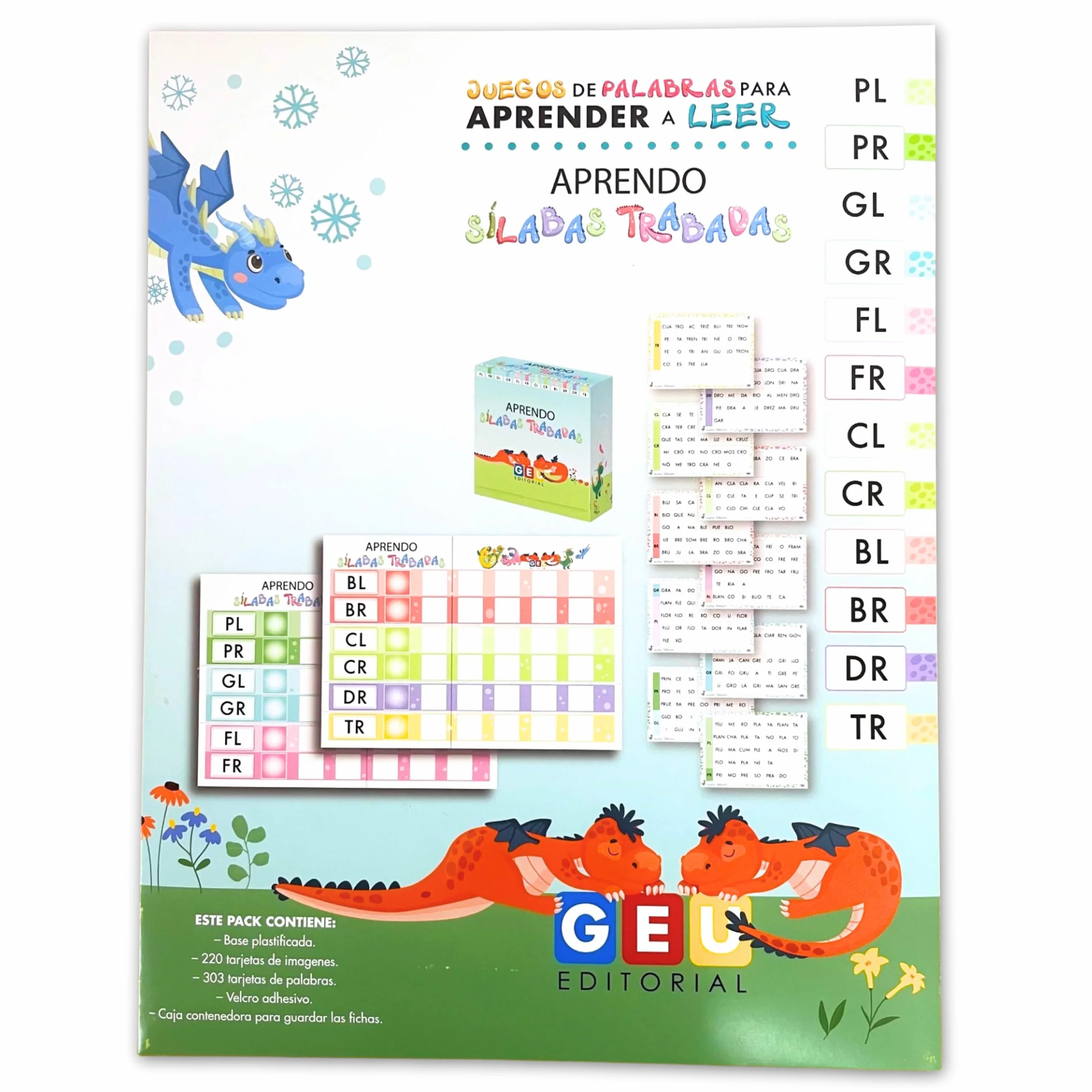 Aprendo Sílabas Trabadas Material Escolar Lectura y Escritura Editorial GEU