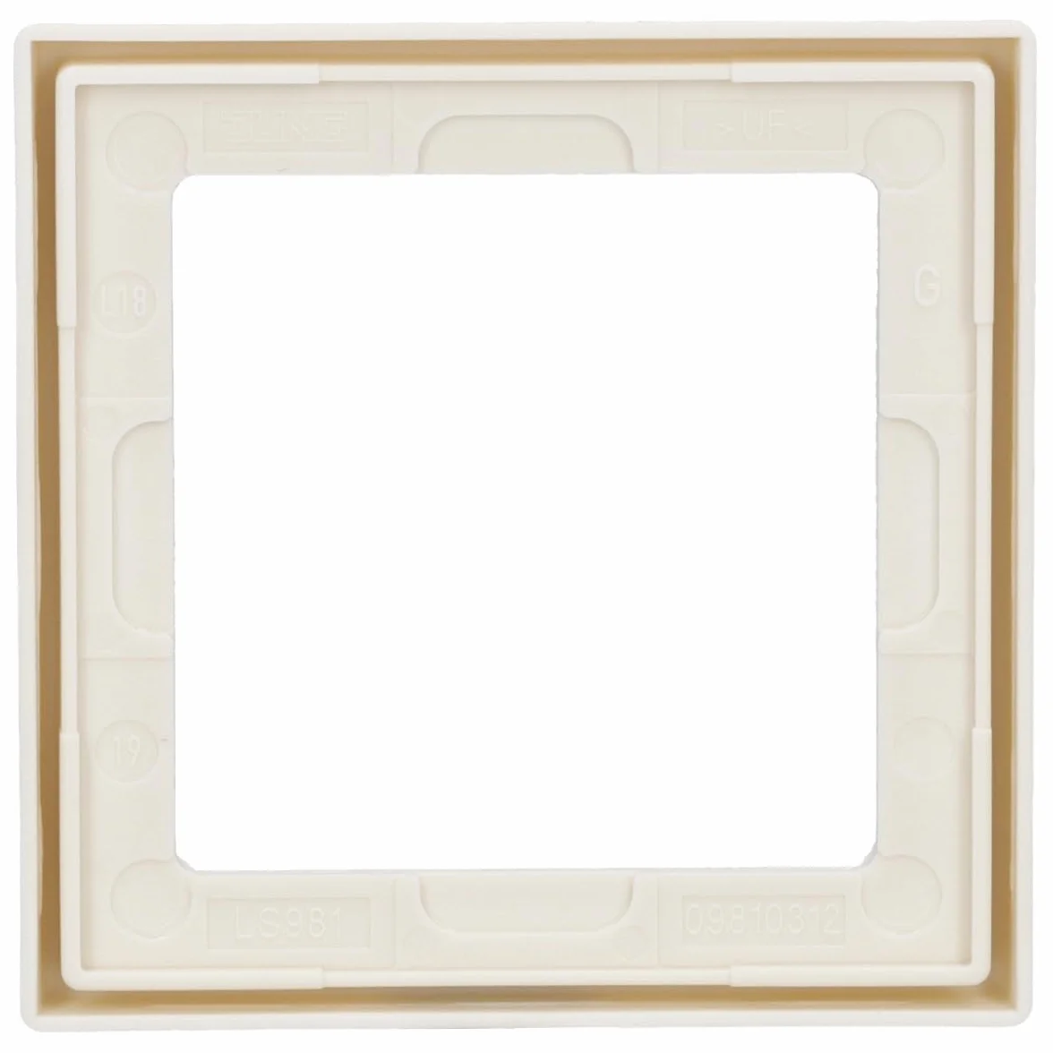 JUNG LS981W Marco, Duroplástico, Resistente al Rayado, Brillante Blanco Marfil, Simple, 81 X 81mm