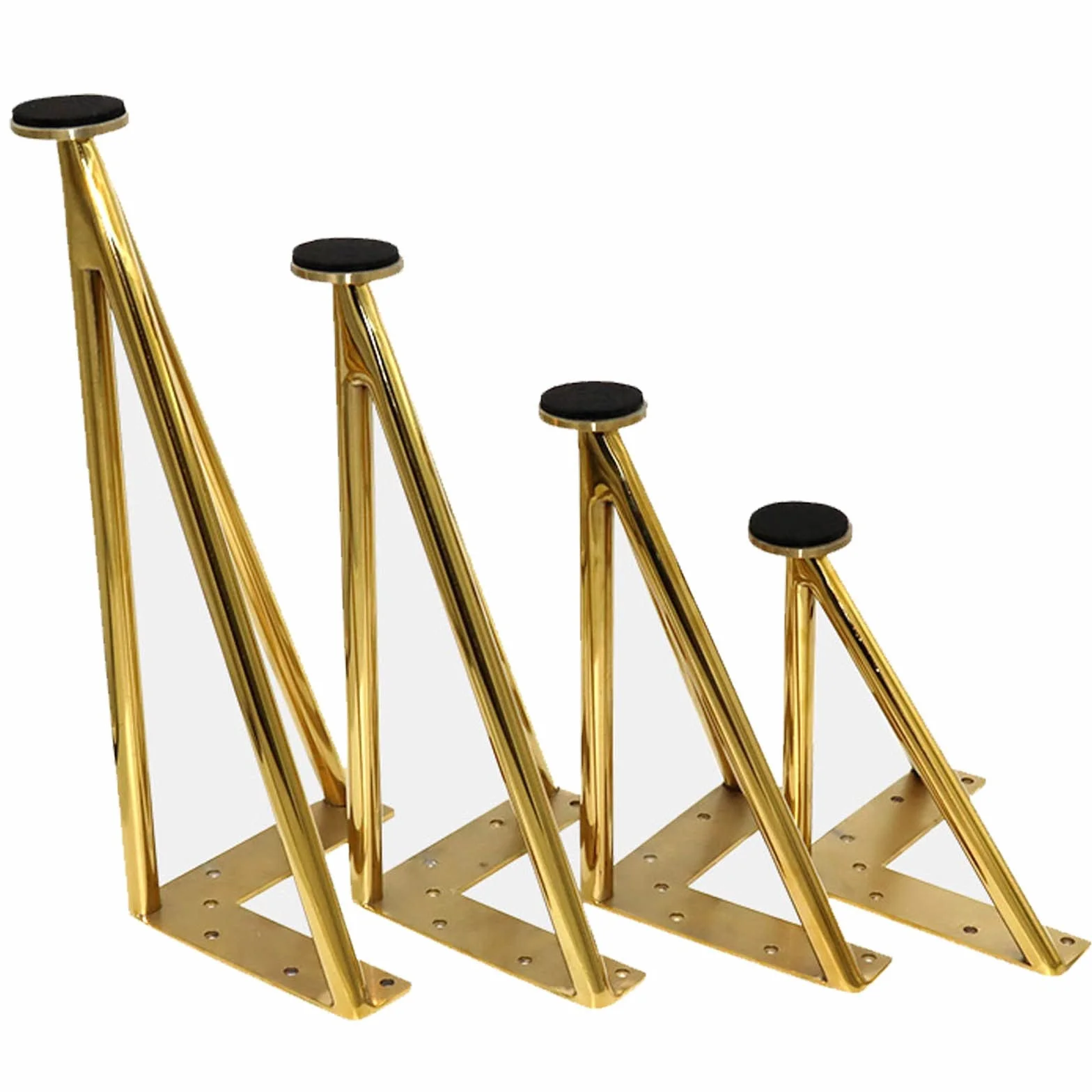 Patas para Muebles Metal Mesa Pies Patas de Metal Dorado Acero Inoxidable Reemplazable para Sofás Gabinete Sofá Silla Mesa de Centro 4 Piezas(Size:15cm(5.9in))