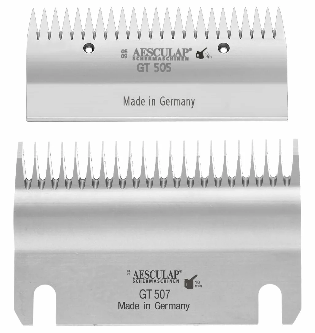 Kerbl Aesculap Cuchillo de corte Econom (juego de cuchillos de corte, 3 mm de altura, acero al carbono de alta calidad, larga vida útil, se puede lijar, revestimiento de superficie resistente) GT516