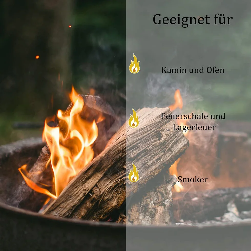 Leña de Haya 30 kg 25 cm para Estufa Chimenea Brasero