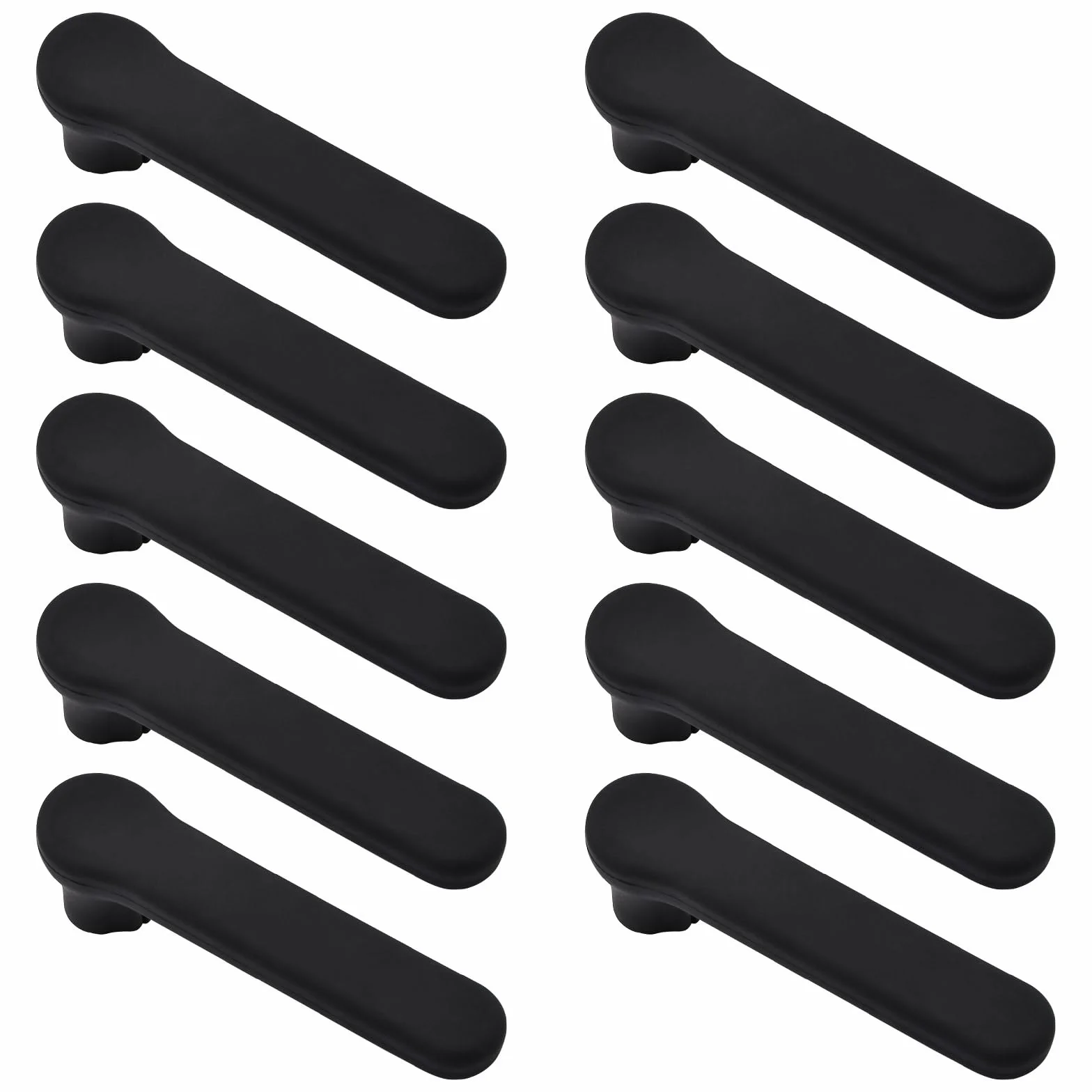 Fundas para manijas de puerta, 10 unidades, color negro mate, fundas de silicona para manillas de puerta antiestáticas, protector de perilla de puerta para palancas de puerta cuadradas planas