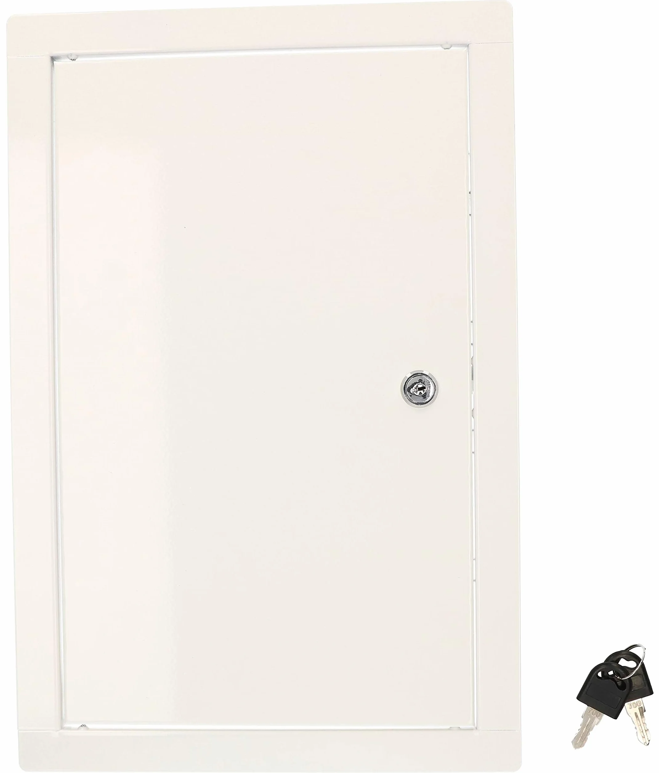 KOTARBAU® Puerta de inspección, 20 x 40 cm, Acero inoxidable, Panel de acceso, Compuerta de fácil acceso, Puerta de revisión, Trampilla para pared o techo, Blanca, Cerradura con llave