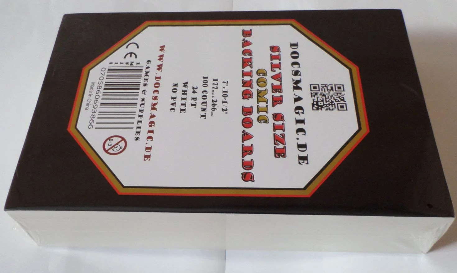 docsmagic.de 100 Silver Resealable Comic Bags + Backing Boards Combo Pack 181 x 266 mm