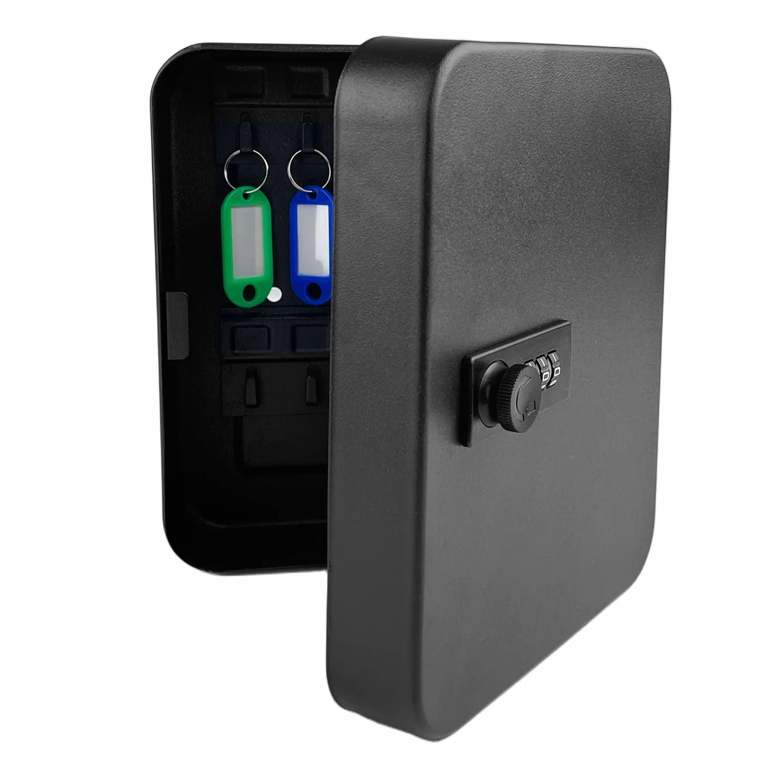 Caja de Seguridad para Llaves de Metal, 20 Dígitos, Cerradura de Combinación, Negro