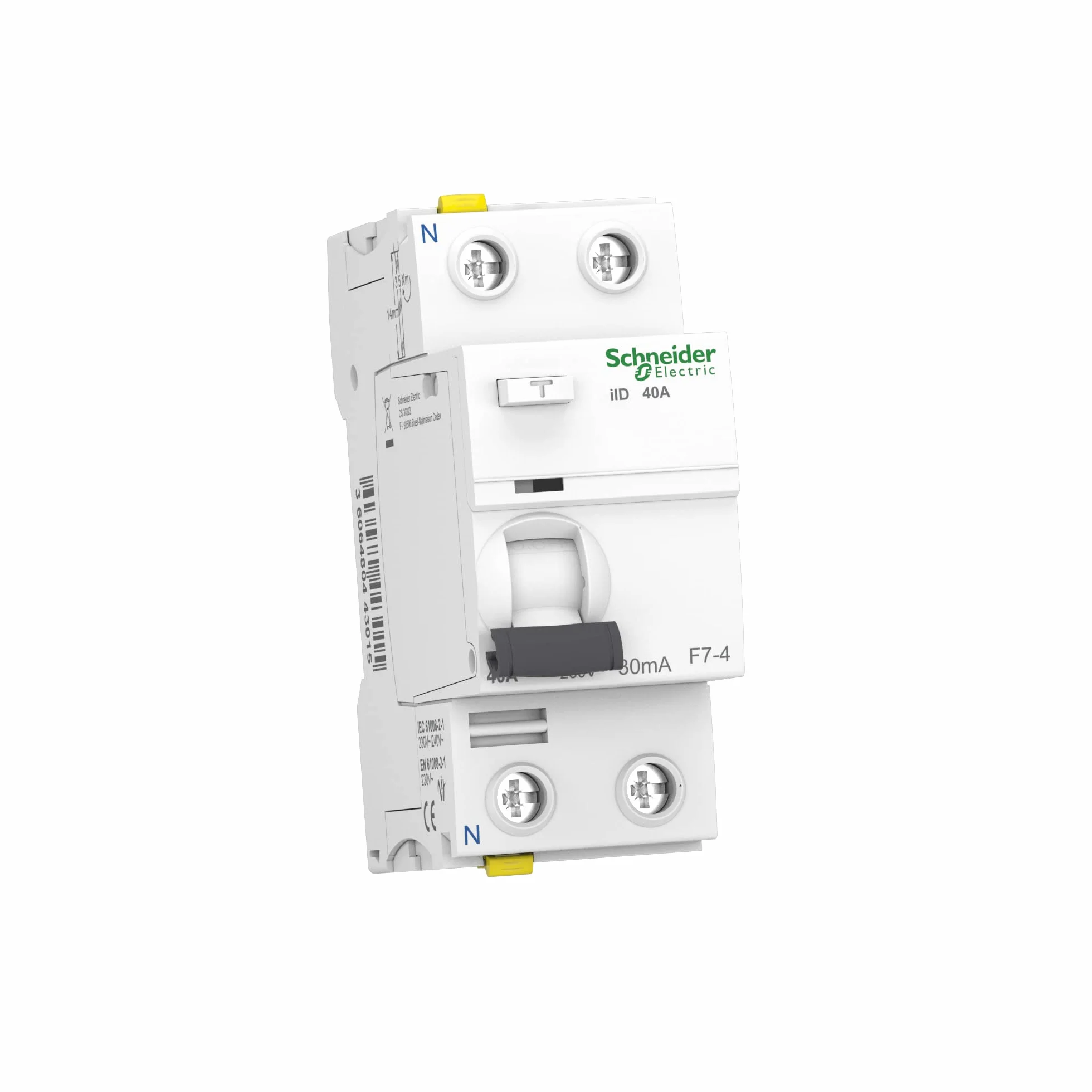 Schneider Electric Interruptor de Circuito FI, Acti9 iID, 2 Pines, 40 A, 30 mA, Tipo A, número de artículo A9Z21240