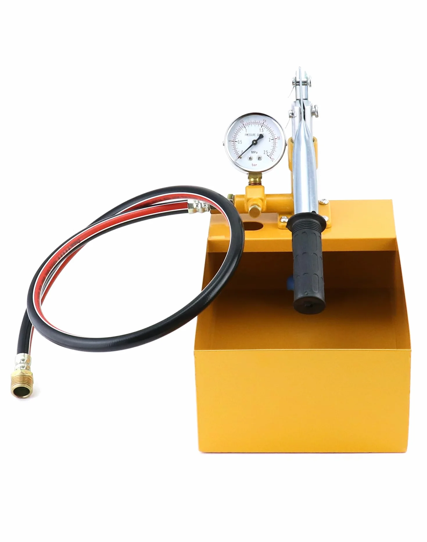 Bomba de presión manual 25bar QWORK para prueba de tuberías