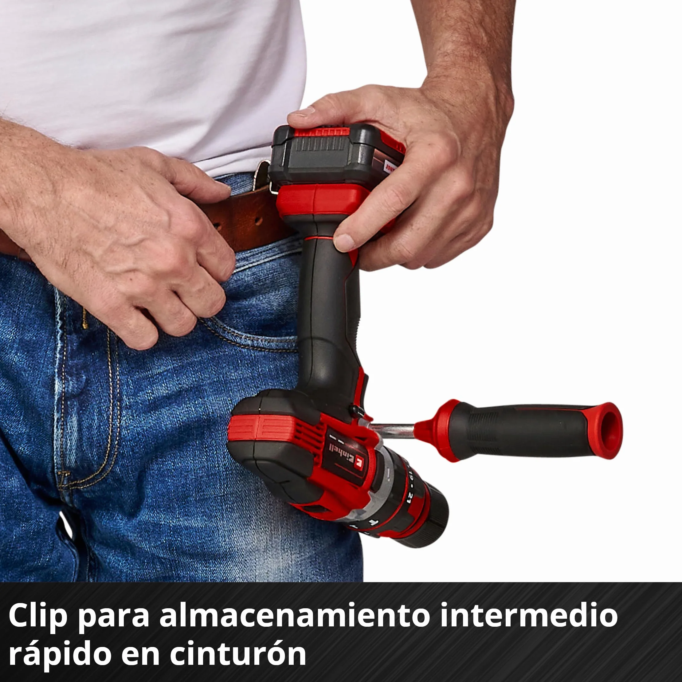 Einhell Taladro percutor sin cable TE-CD 18/48 Li-i (2x2,0 Ah) Power X-Change (iones de litio, incluye función de taladro de percusión, incluye 2 baterías de 2,0 Ah PXC, cargador y maletín)
