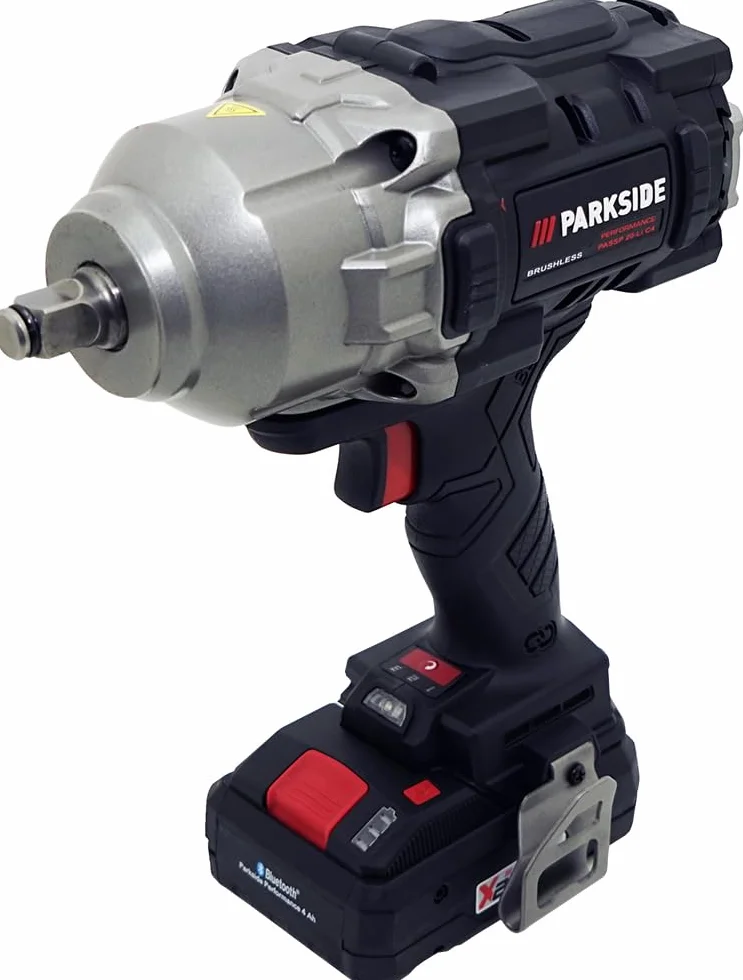 HEADNMORE® Paquete - PARKSIDE PERFORMANCE® Atornillador de impacto con batería PASSP 20-Li C4 incl. Batería inteligente de 4Ah + Llavero