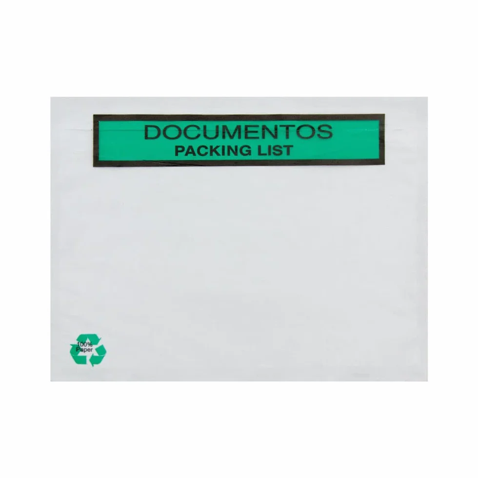 Bolsas Portadocumentos de Papel Transparente para Enviar Paquetes con Autocierre Adhesivo Fácil y Resistente. Bolsas para Embalaje de Correo y Envíos Seguros (100 UDS, 175x135)