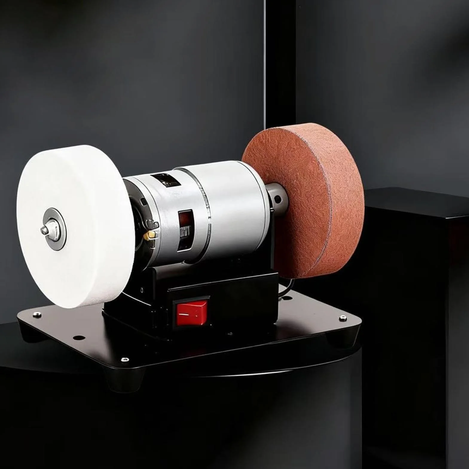 Amoladora de mesa | Mini 100W silenciosa disco 7 cm - Pequeña herramienta afiladora y amoladora - Para Metal Madera DIY Artesanía y Joyería Pulido y Esmerilado Taller Doméstico