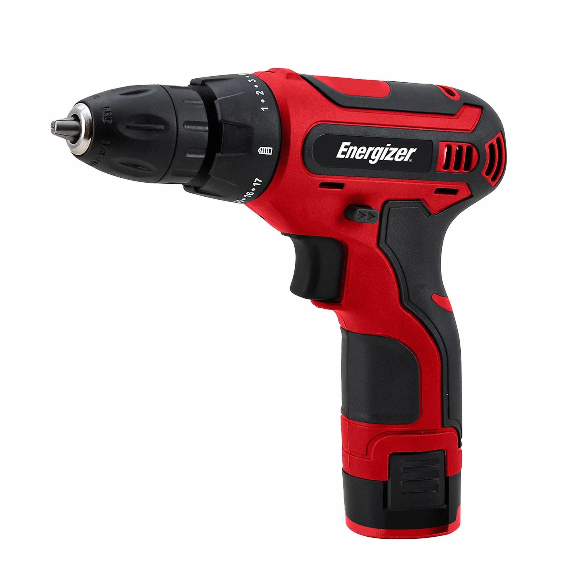 Destornillador inalámbrico Energizer de 12 V – Batería recargable integrada – 25 Nm – Mandril de 10 mm – Cable USB-A/USB-C de 1,5 m – Mango de agarre suave