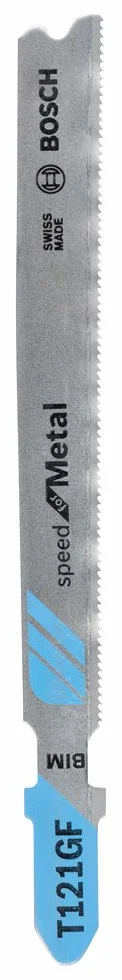 Bosch Professional 25x Hojas de sierra de calar T 121 GF Speed for Metal (para Láminas de acero, accesorios Sierra de calar)