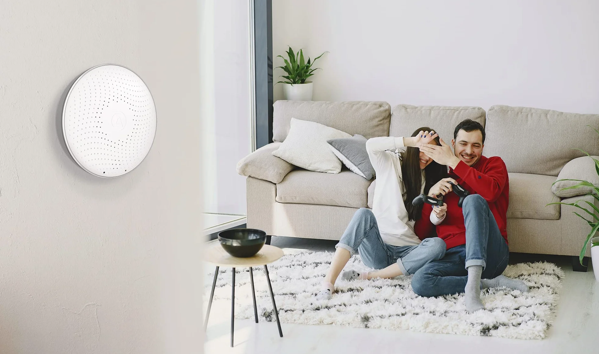 Airthings 2950 Wave Radon Detector Inteligente de Gas Radón con Monitor de Humedad y Temperatura, Preciso, Intuitivo e Inalámbrico, New Version