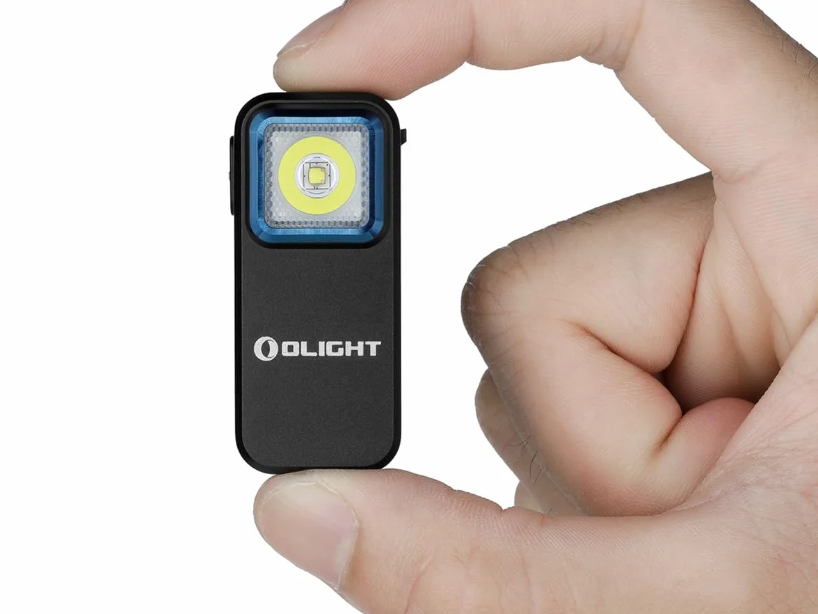 OLIGHT Oclip Linterna ángulo Recto Bicicleta, 300 LM, Luz Blanca y roja (Negra)