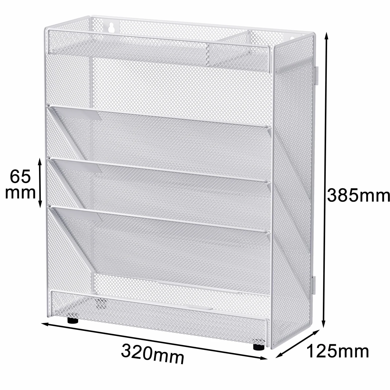 EasyPAG Organizador de pared de malla A5 niveles, blanco