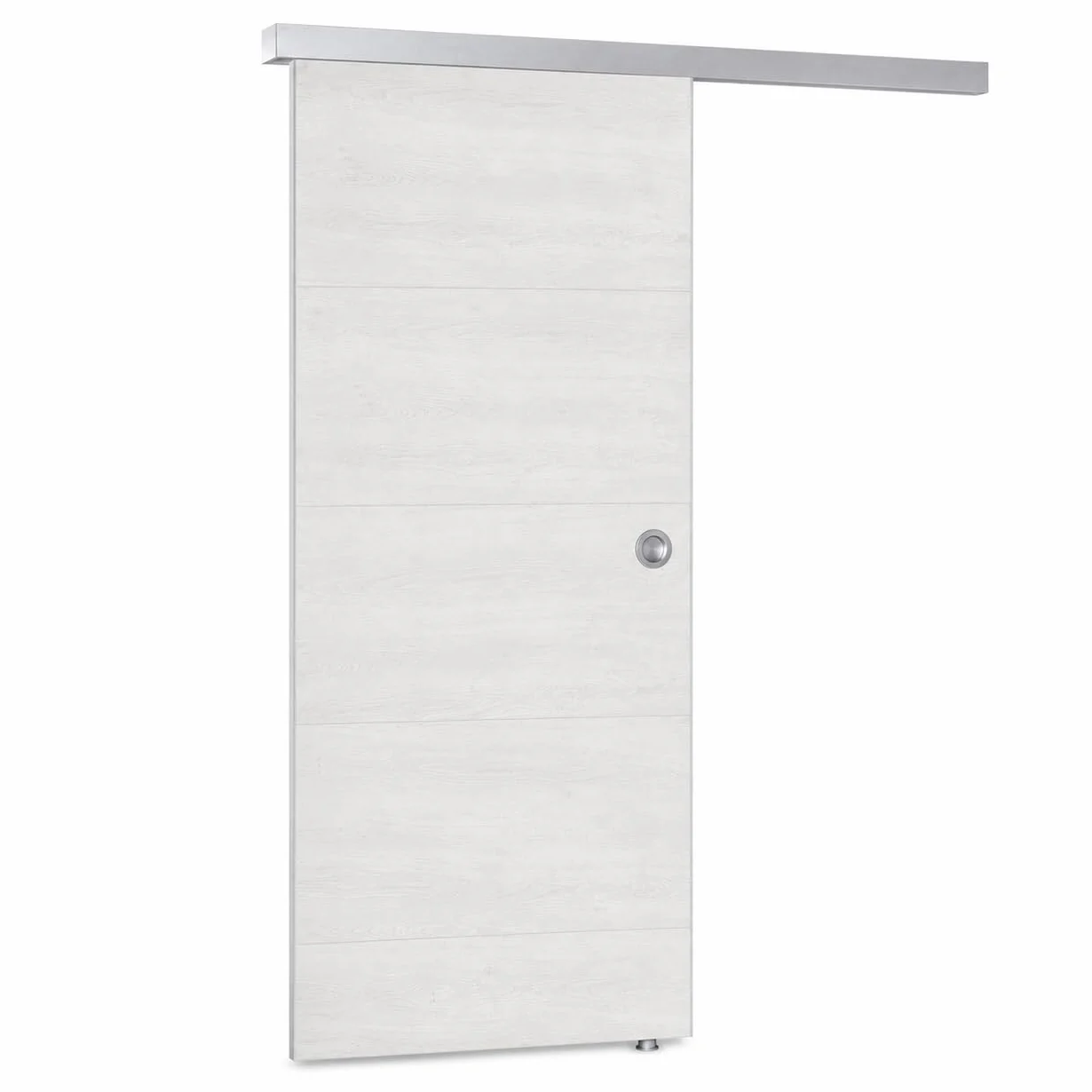 Puerta corredera de plástico, Grosfillex, 79450C06, kit completo, 87,4 x 216,8 cm, color madera blanco