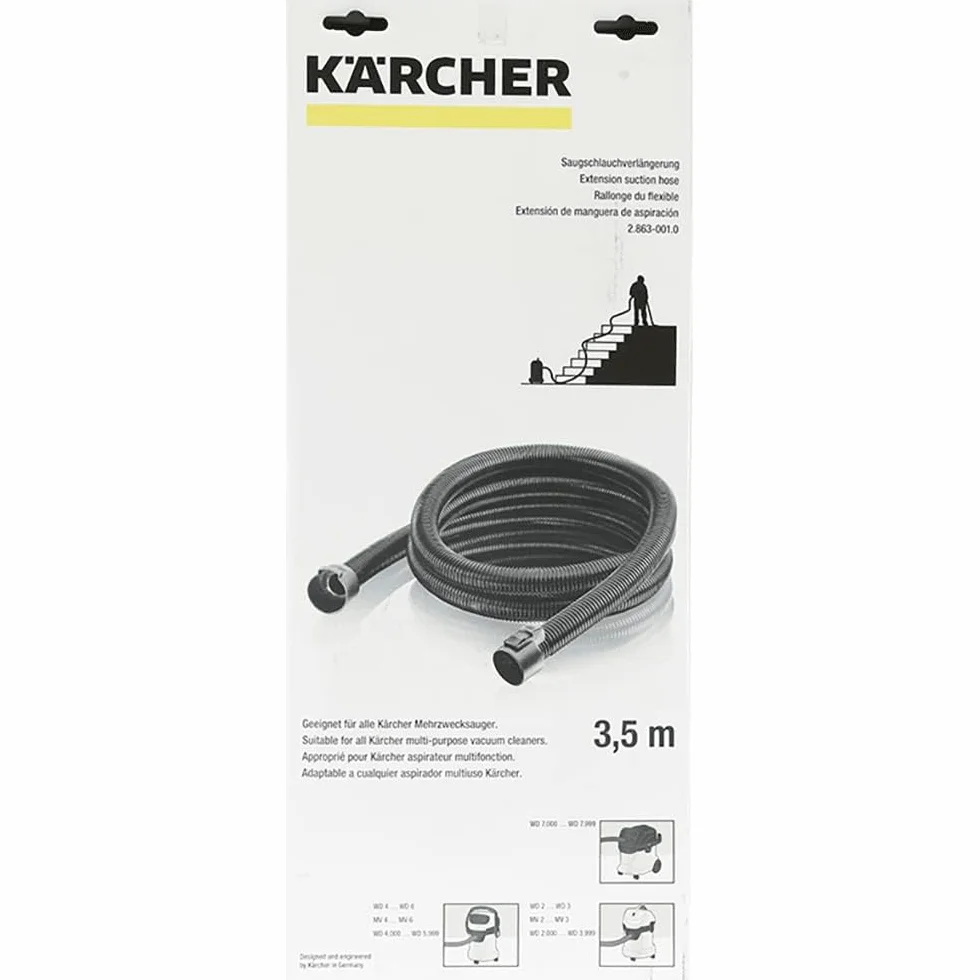 Kärcher Original Prolongación de mangueras de aspiración para las aspiradoras WD 2 Plus, WD 3, KWD 1–KWD 3 de Kärcher y SE 4001, SE 4002 (2.863-305.0)