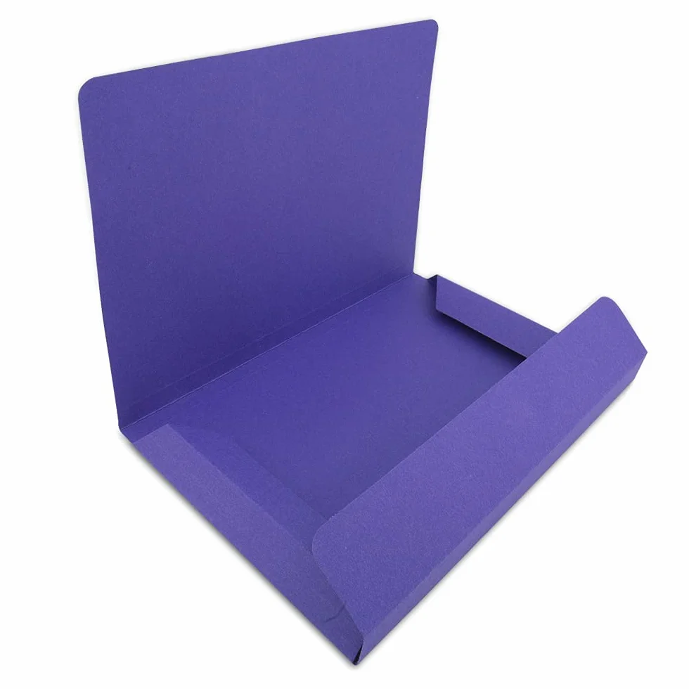 Carpetas de cartón A4 azul con solapas y goma elástica Pack de 20
