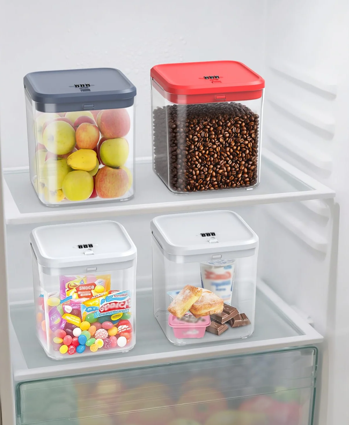 iDiskk Caja de seguridad con contraseña, caja de almacenamiento con cerradura para medicinas, teléfono y snacks
