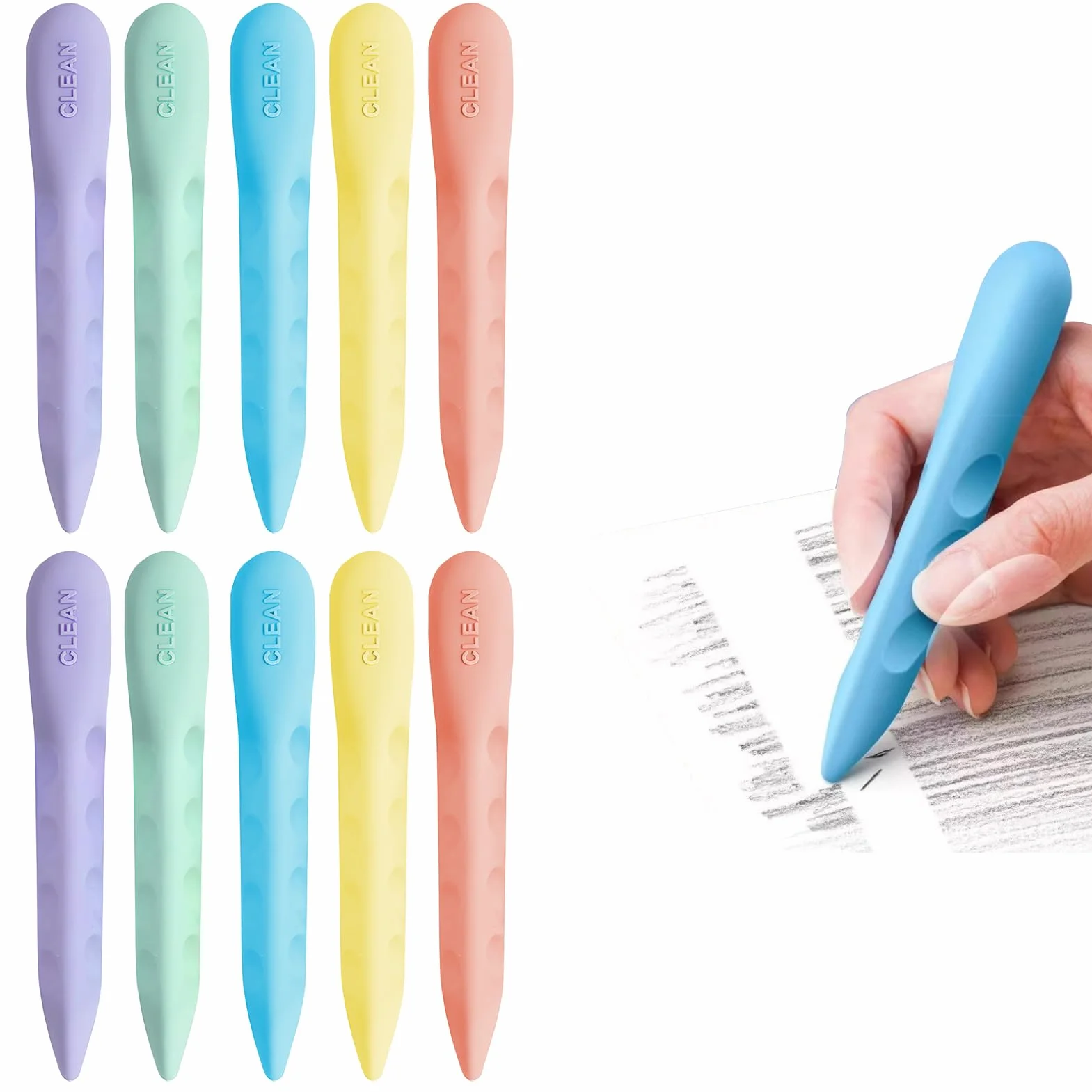 Niños Gomas De Borrar De Colores, Borrador De Goma Suave, Goma de Borrar Lápiz que No Deja Manchas, Material Escolar, Borrador de Migas Para Escuela, Dibujo-Serie de colores
