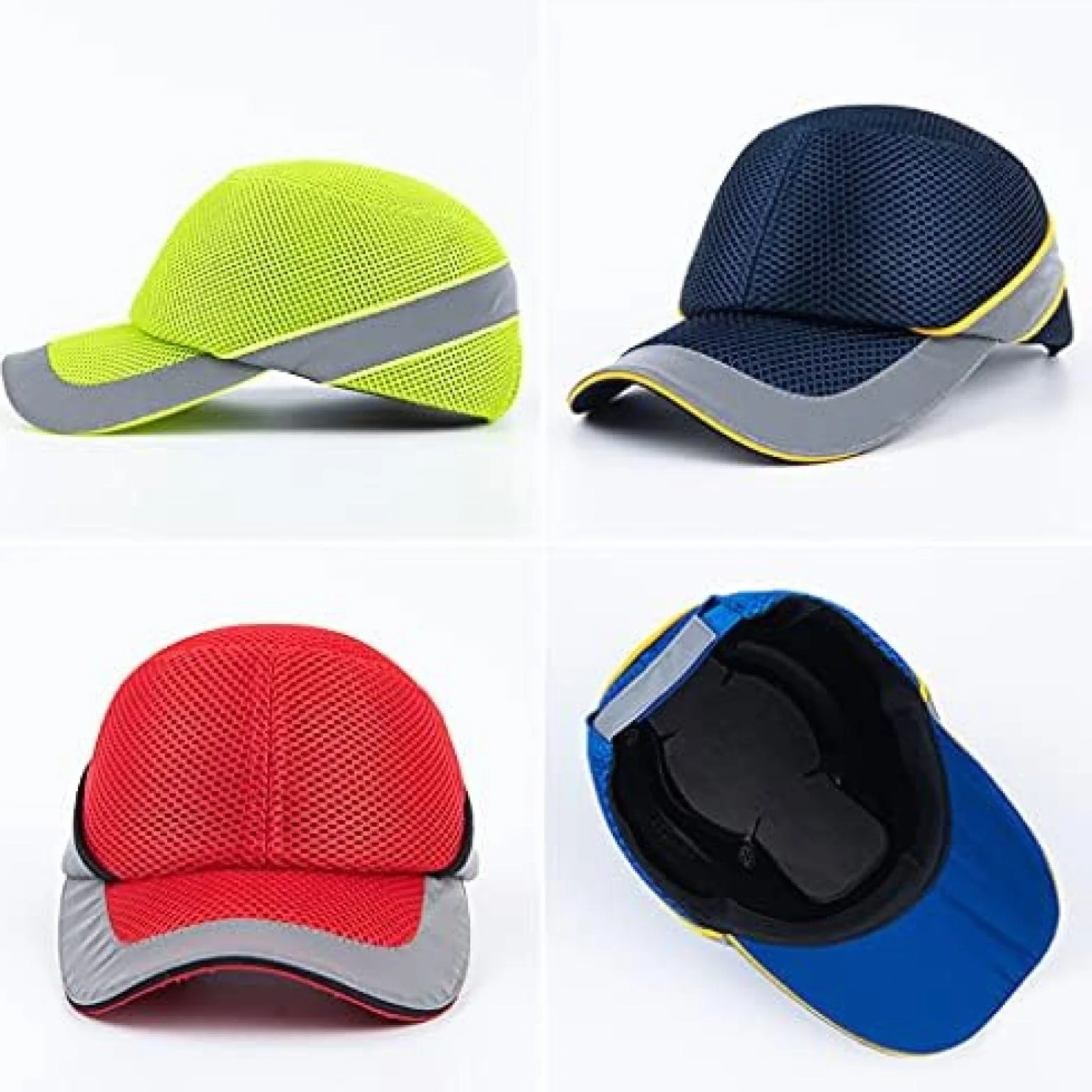 Casco de Seguridad Gorra anticolisión Gorra de béisbol portátil Ligera Carcasa Interior de ABS Tela de algodón cómoda Banda para el Sudor Engrosada Tamaño de Almohadilla EVA 58-62 CM Muchos