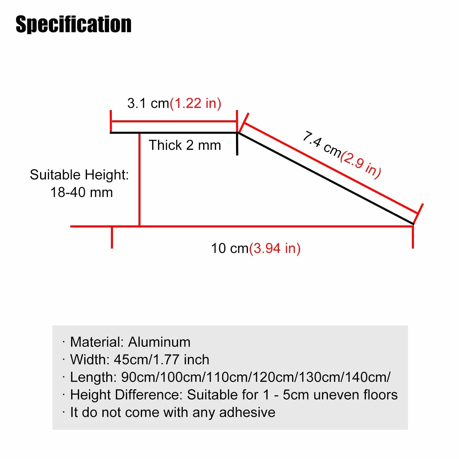 Tapajuntas Suelo 10cm Extra Ancho Tira De Transición De Piso De Aluminio, Reductor De Umbral De Alfombra/Baldosas para Pisos De Vinilo, Rampa De Entrada para Caminantes Caseros