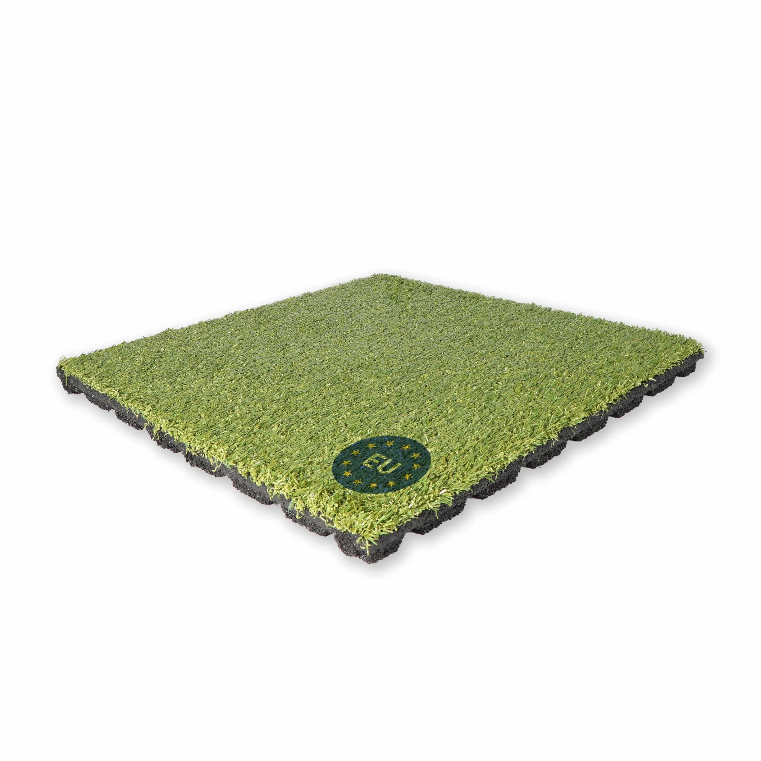 Gartenpirat Alfombrilla Anticaída con Césped Artificial 50x50 cm 50 mm – Seguridad Jardín Zona de Juegos – Antideslizante – Interior y Exterior