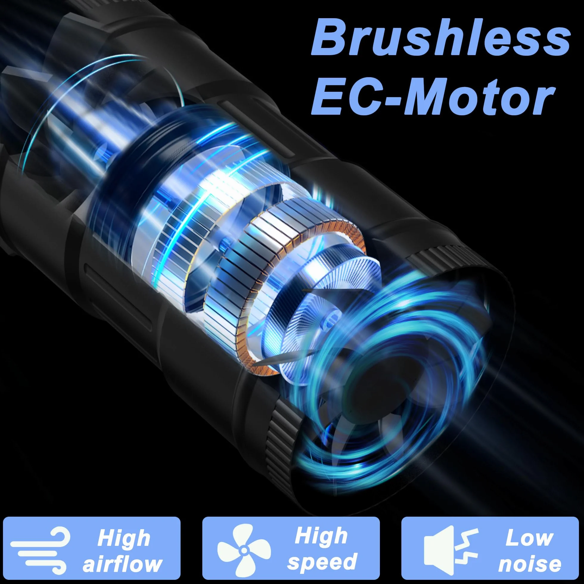Extractor de Aire 125mm 586m³/h con Regulador y Enchufe para Conducto