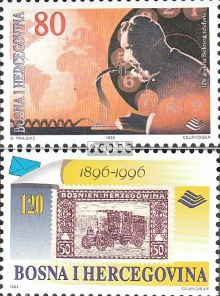 Prophila Collection Bosnia-Herzegovina 1996 Correos y telecomunicaciones Sello en Sello