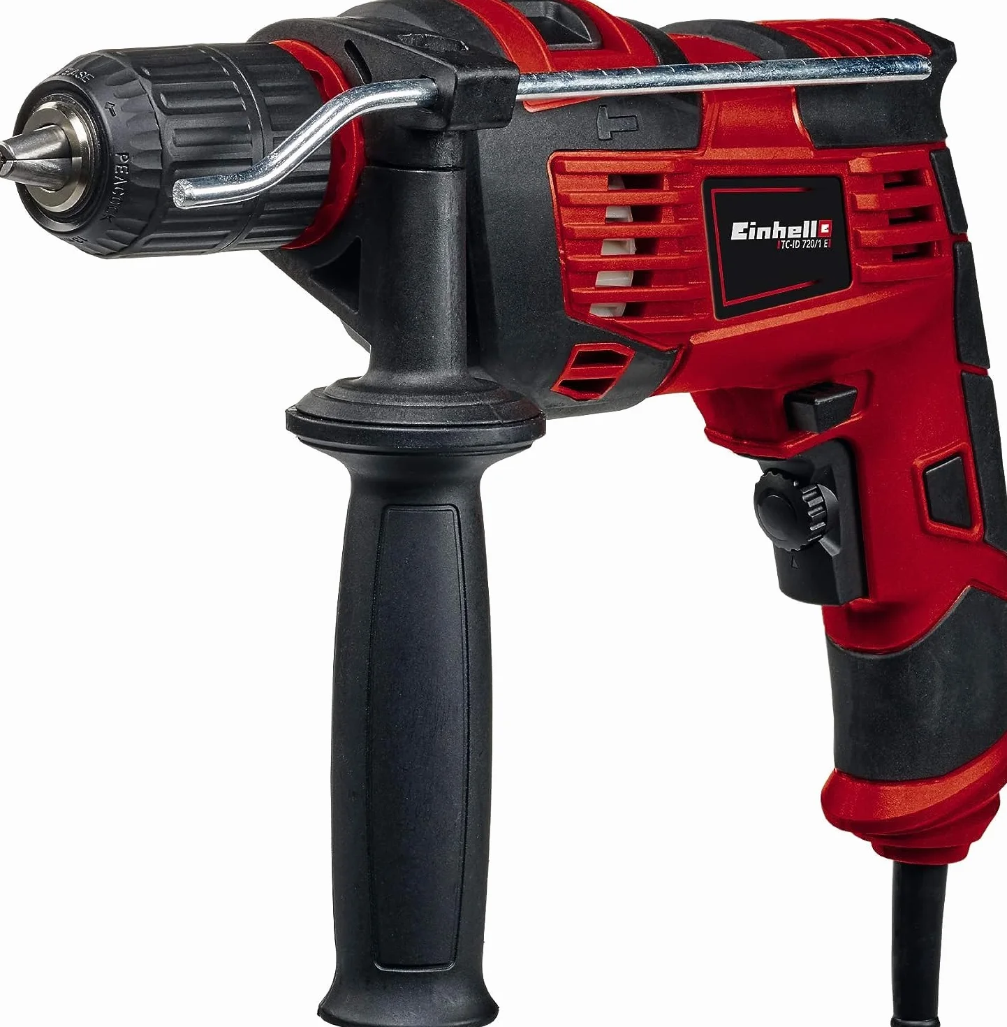 Einhell Taladro percutor TC-ID 720/1 E (perforación/taladrado percusión, portabrocas liberación rápida 13 mm, electrónica velocidad, rotación hacia derecha e izquierda, empuñadura adicional)