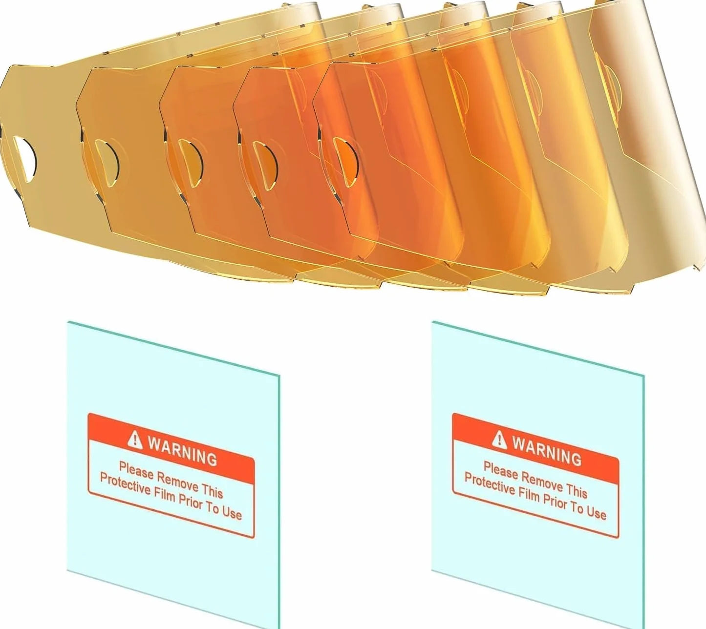 ANDELI Juego de lentes de repuesto: 5 lentes exteriores + 2 lentes de protección interior para casco de soldadura ANDELI OPTIM (amarillo) – Gran campo de visión