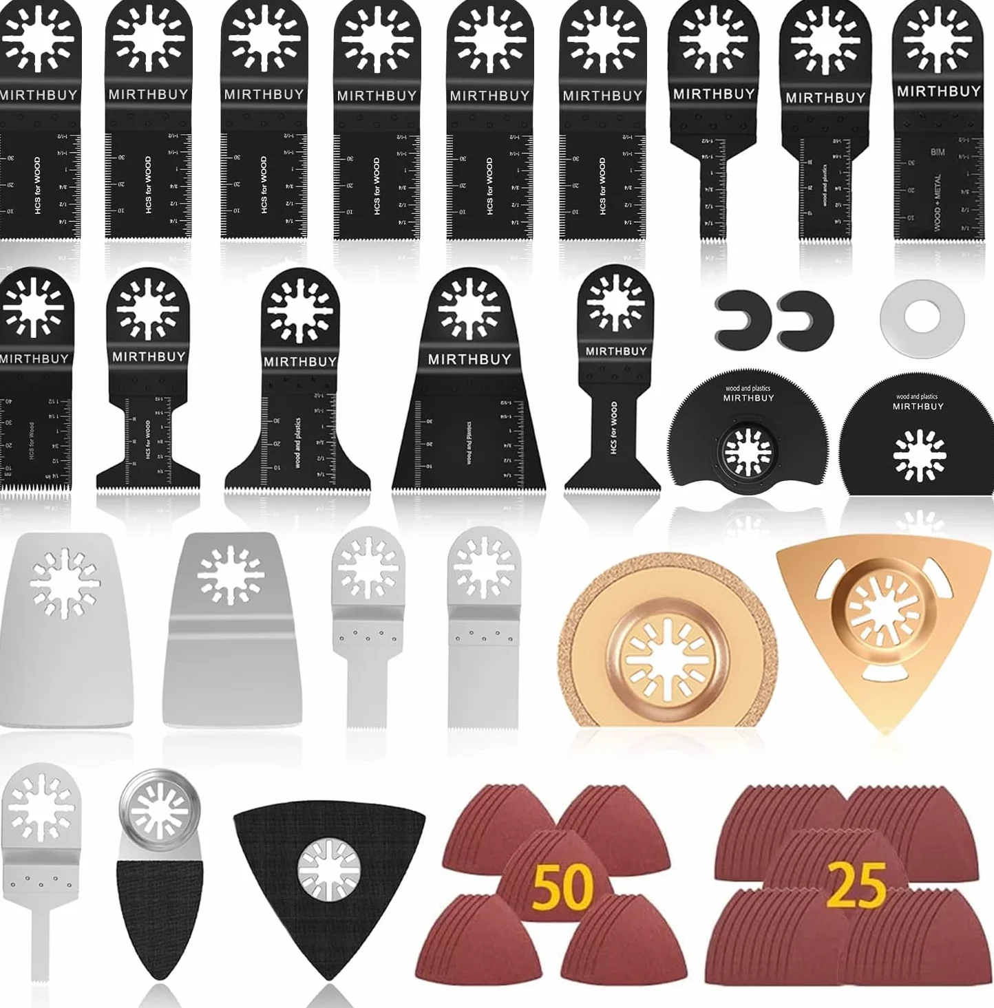 100 cuchillas multiherramienta kits,hojas de sierra oscilantes,Accesorios Multiherramienta Universal para Cortar Madera,Plástico,Metal Sierra multifuncion Kit