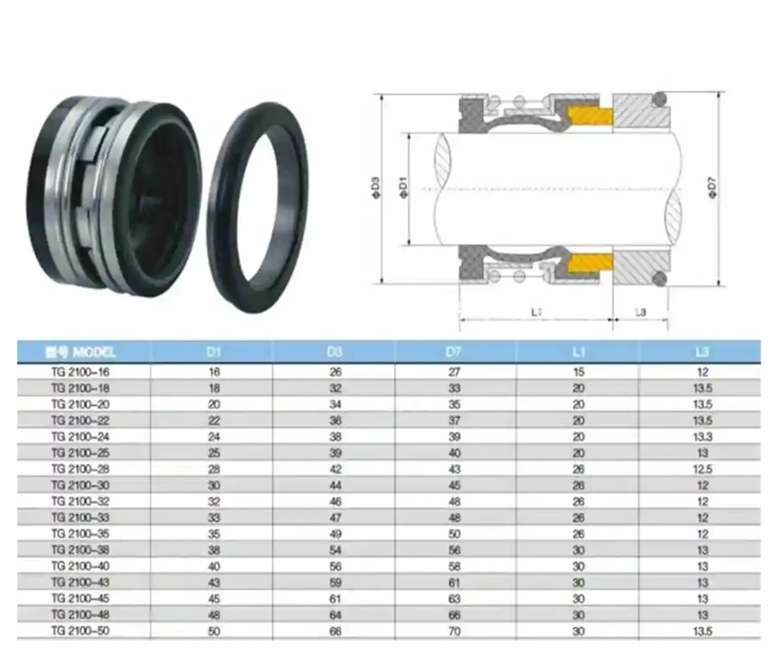 Juntas de Eje para Bombas autoaspirantes, Sello de Eje mecánico 8 mm a 32 con Resorte Bobina Simple, autocebante, for Bomba Agua, Modelo Sello Caucho nitrilo(10mm)