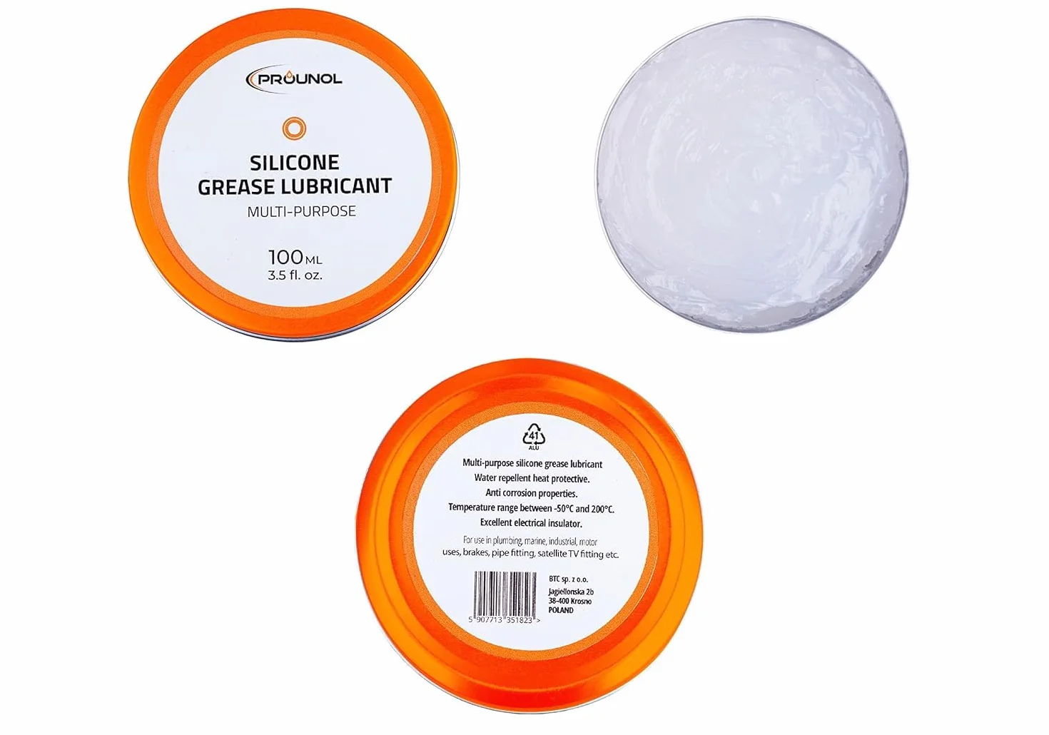 Prounol 100% Grasa de silicona, grasa dieléctrica de uso general, grasa de caucho HT impermeable (100 ml)