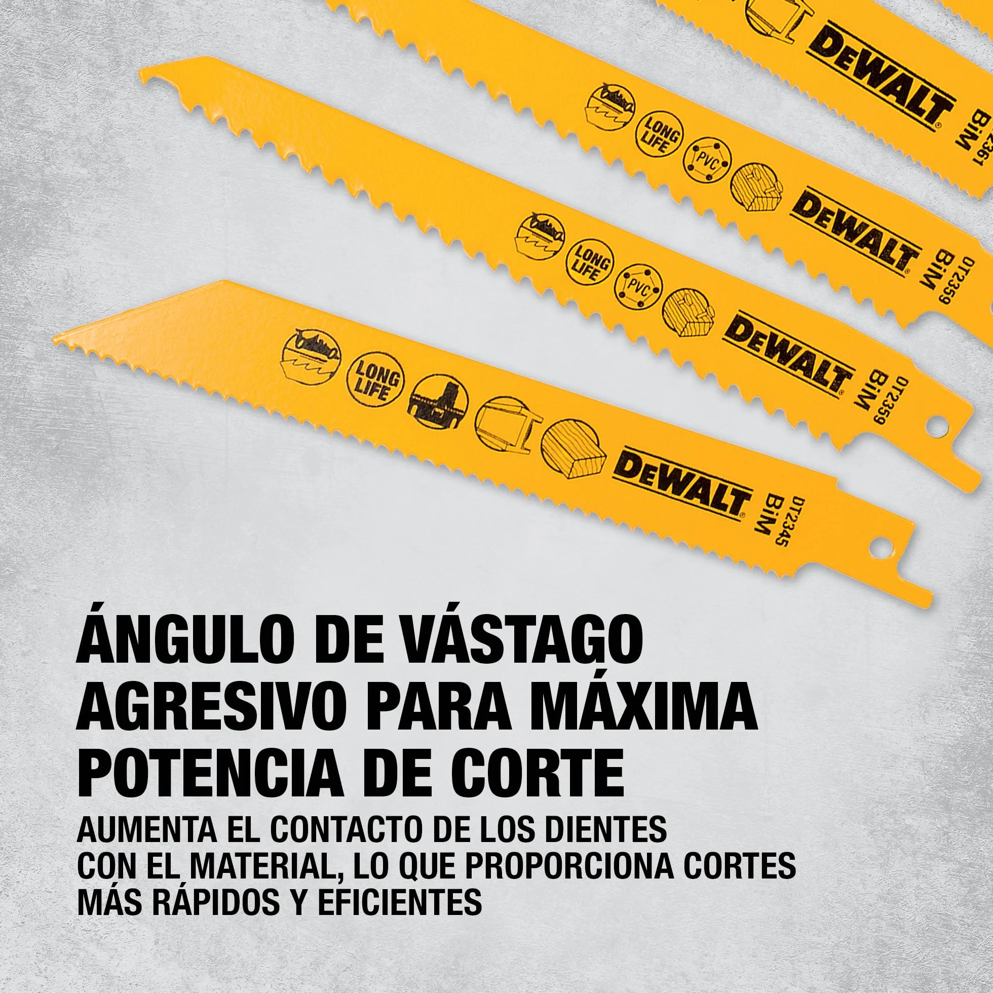 DEWALT Juego de hojas mixtas Bi-Metal para sierra reciproca con estuche para almacenamiento (12 piezas), DT2445-QZ