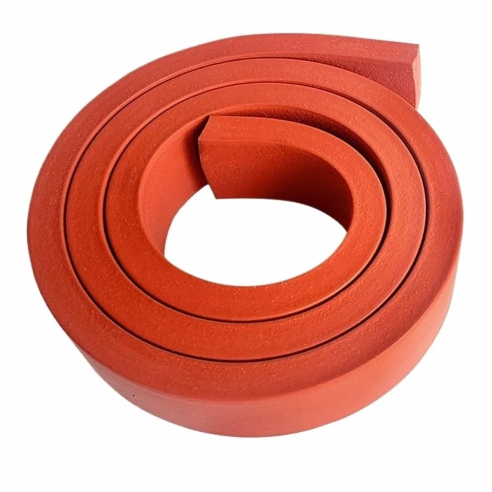 Junta de sellado de silicona Tira de sellado plana espuma silicona con cabezal cuadrado rojo, almohadilla autoadhesiva 1 m rectangular bIanc0(40 * 20mm)