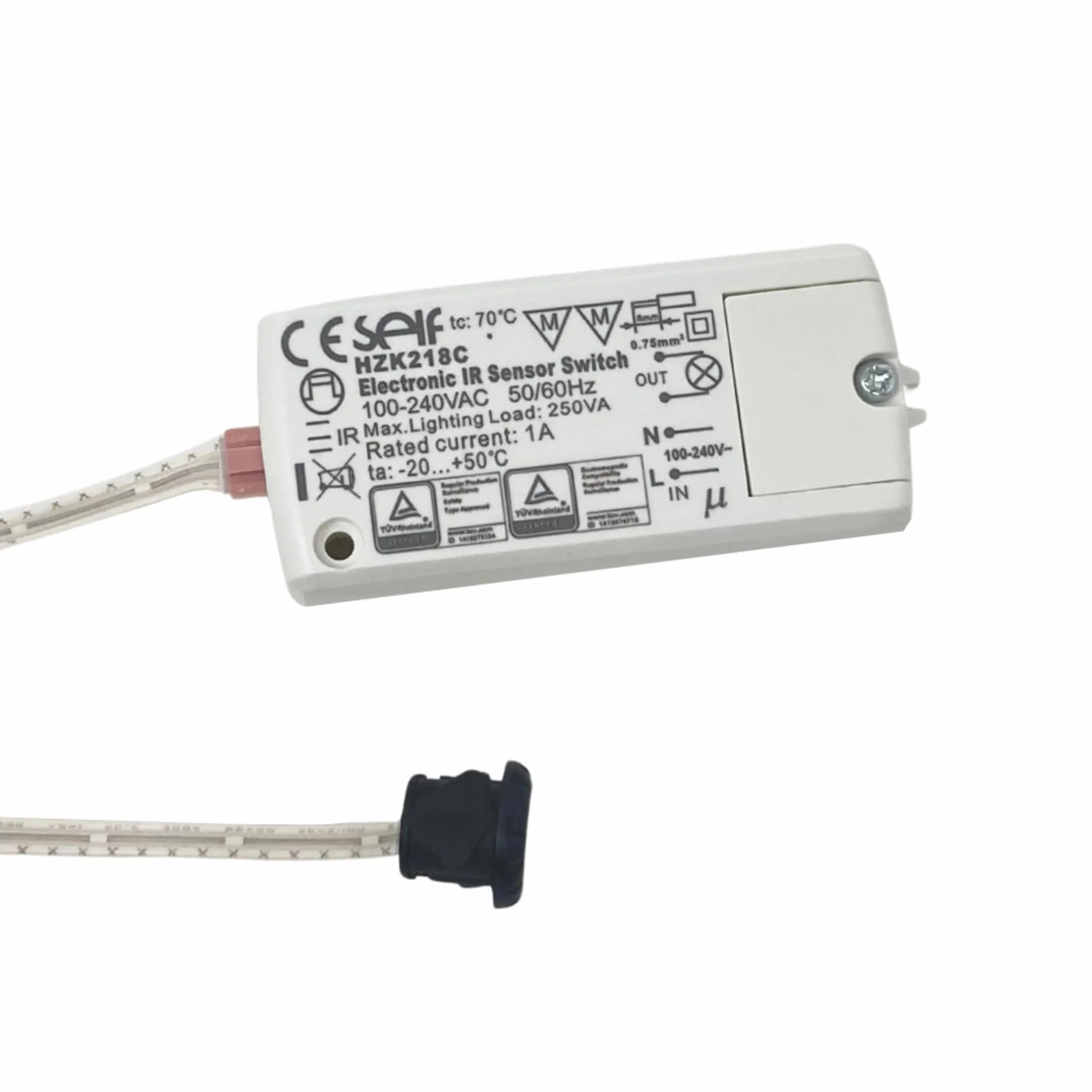 GBBC Relé electrónico sensorial HZK218C, Activación por movimiento de mano a 10 cm, Sensor de movimiento
