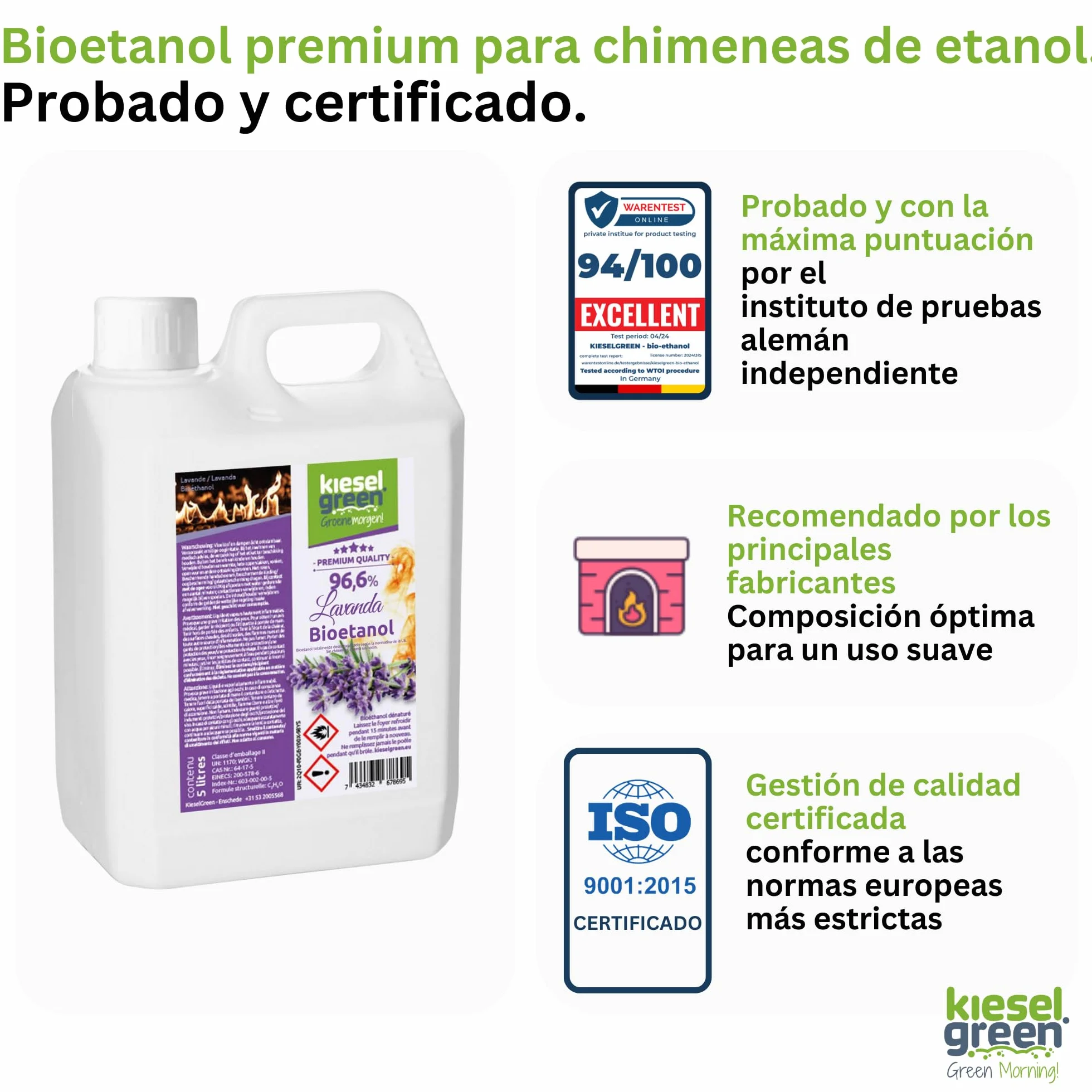 Bioetanol 5 Litros con Fragancia para Chimenea de Etanol