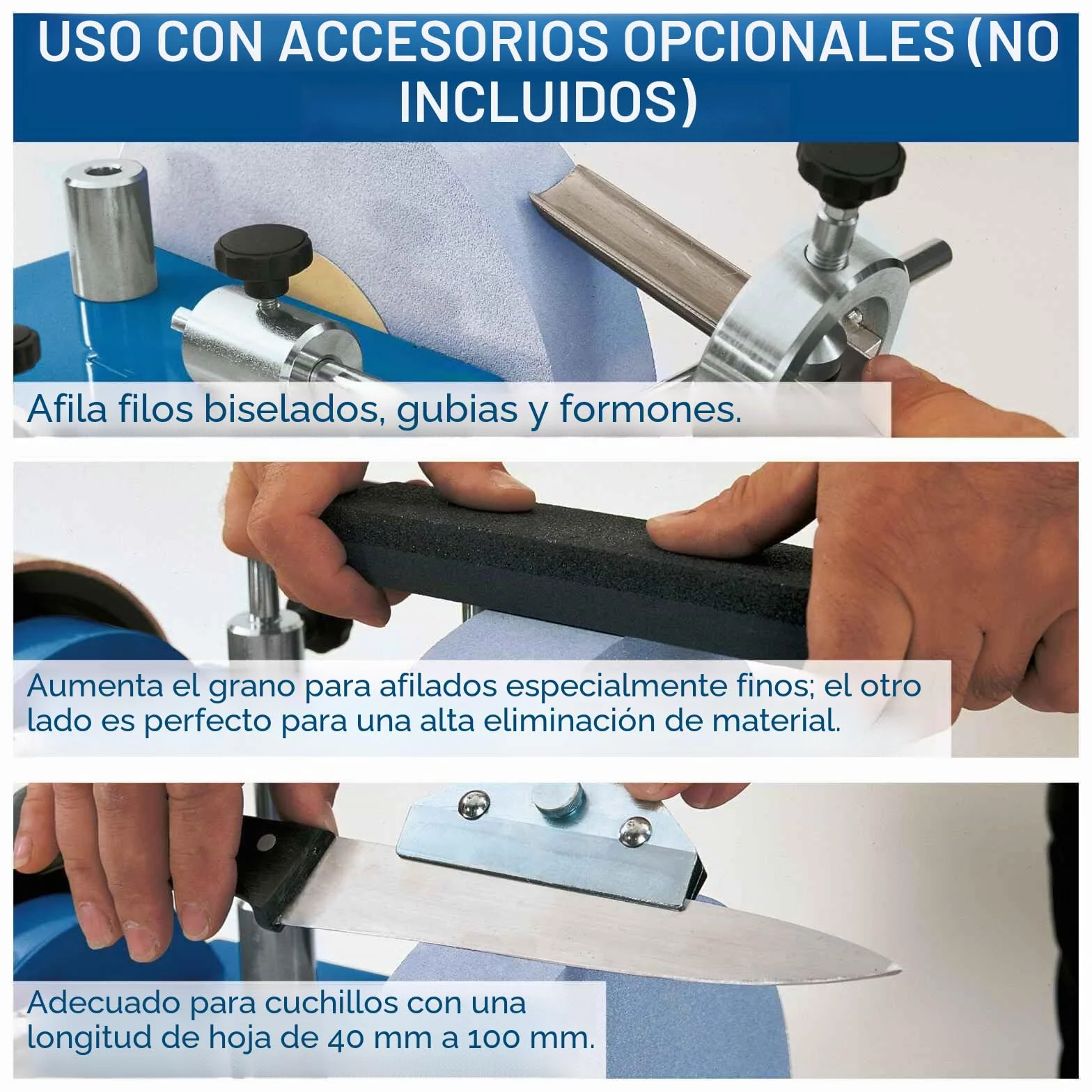 Scheppach TIGER 2500 - Afiladora de piedra mojada, 1 unidad, Azul / Plateado / Negro