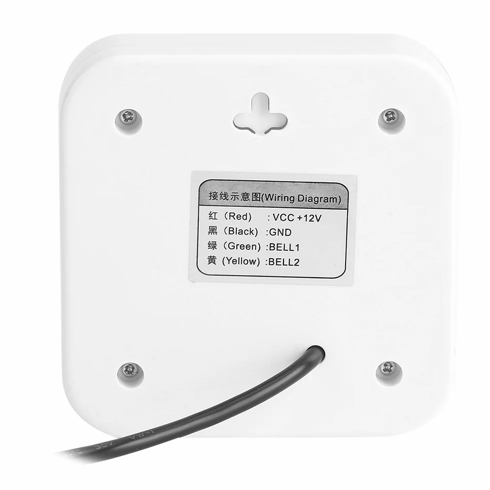 Timbre con cable 12V CC con alarma musical Dingdong para puerta decorativo moderno