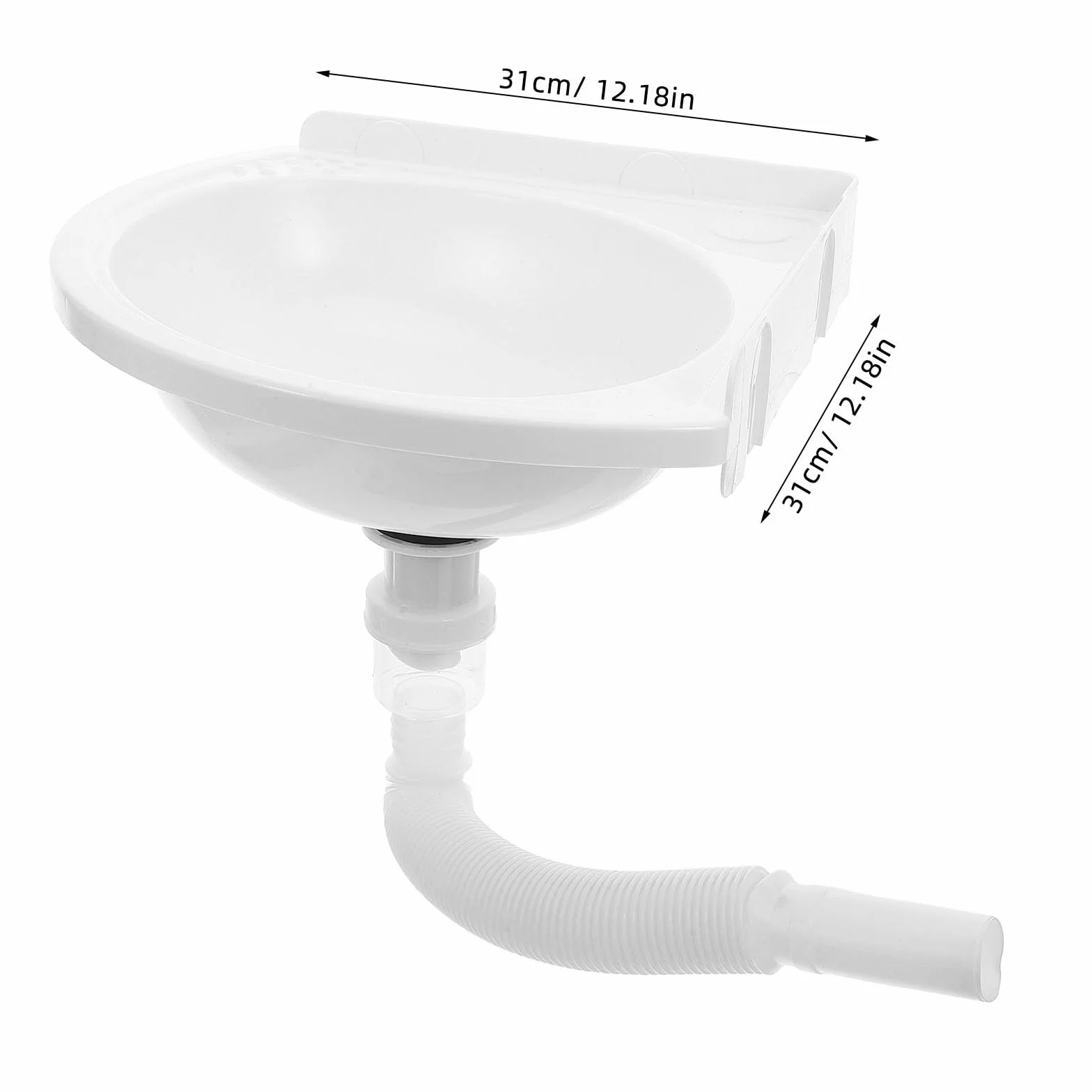 Uonlytech Lavabo De Esquina De Pared Lavabo Para Baño Pequeño Para Baños Compactos y Montaje Pared
